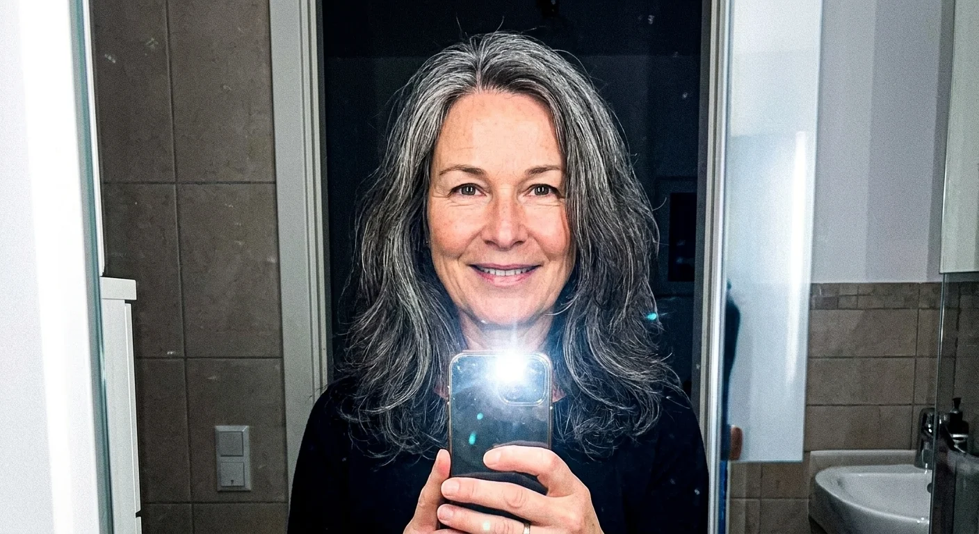 Karin nachher — volles Haar