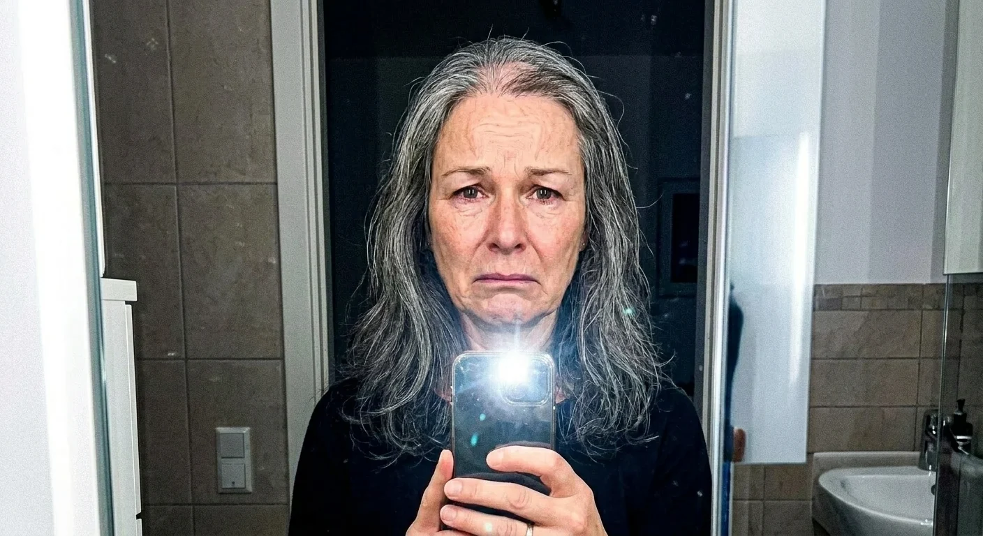 Karin vorher — dünnes Haar